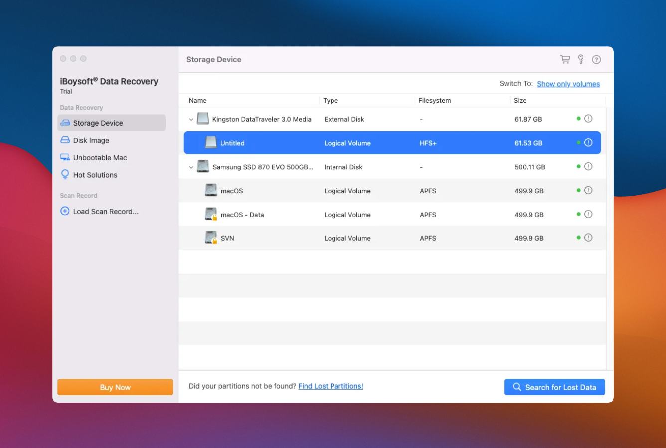iBoysoft Data Recovery. Mac-first Data Rescue alternative