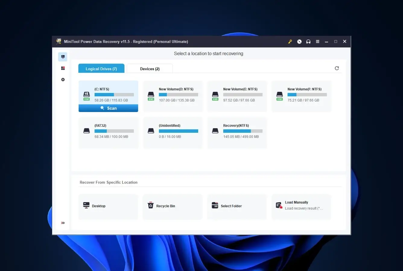 MiniTool Power Data Recovery. Data Rescue alternative with wizard-style UI