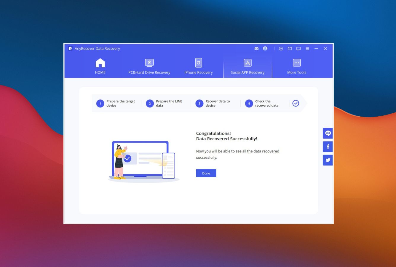 AnyRecover für Android – Beste Budget-Desktop-Test-Version