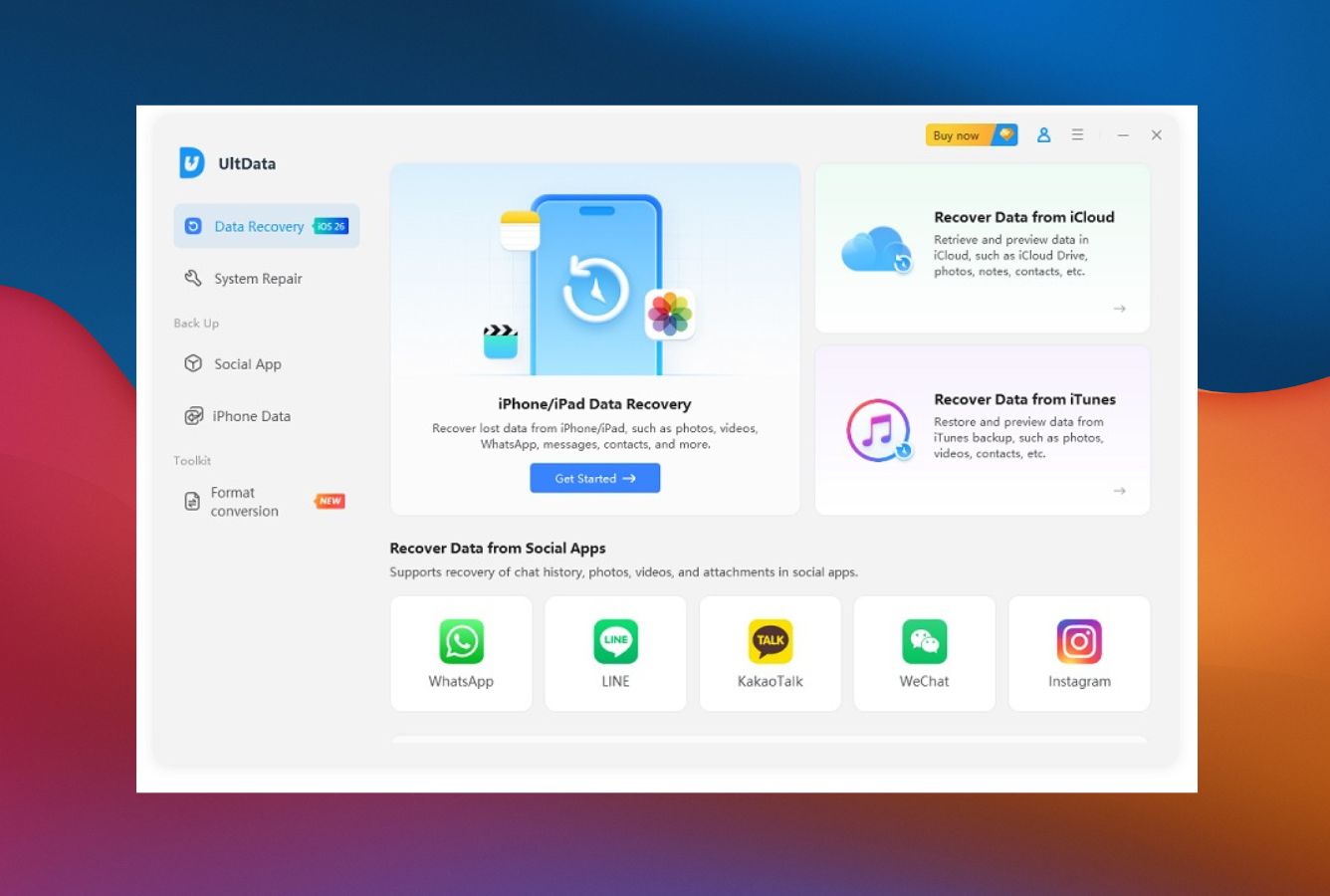 Tenorshare UltData – Best for Social App and Backup Recovery